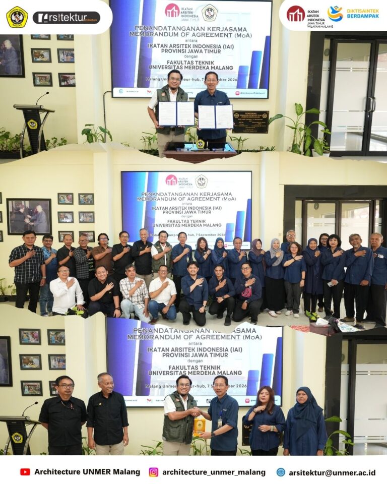 IAI JAWA TIMUR DAN FAKULTAS TEKNIK UNMER MALANG PERKUAT KOLABORASI PENDIDIKAN DAN PROFESI ARSITEKTUR